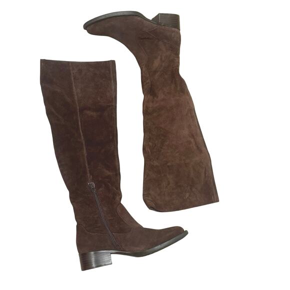 Born Women's Dark Brown Cricket Suede Leather Boots Knee High Size 6.5M NWOT - Picture 4 of 11